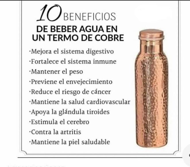 Material informativo sobre el termo de cobre.